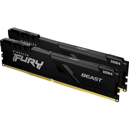 Kingston FURY Beast 32GB (2x16GB) 3200MHz DDR4 CL16 Mémoire Kit pour PC Kit de 2 KF432C16BB1K2 32