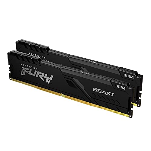 Kingston FURY Beast 16GB (2x8GB) 3200MHz DDR4 CL16 Mémoire Kit pour PC Kit de 2 KF432C16BBK2 16