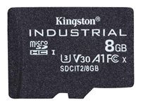 Kingston Industrial microSD 8GB UHS-I Class 3 V30 A1 Black