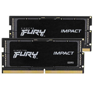 Kingston FURY Impact SO DIMM 32 Go 2x16Go DDR5 4800 MHz CL38
