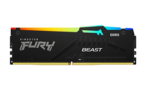 Kingston Kingston Technology FURY Beast RGB module de mémoire 8 Go 1 x 8 Go DDR5 5600 MHz Black