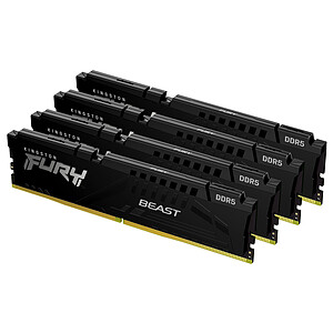 Kingston Kingston Technology FURY 64 Go 6000 MT s DDR5 CL40 DIMM (Kits de 4) Beast Black XMP