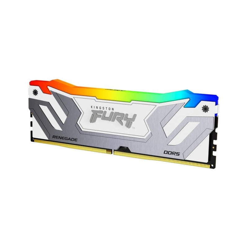 Kingston Mémoire RAM Kingston FURY Renegade RGB 24Go 1x24Go DDR5 8400MHz CL40 White XMP