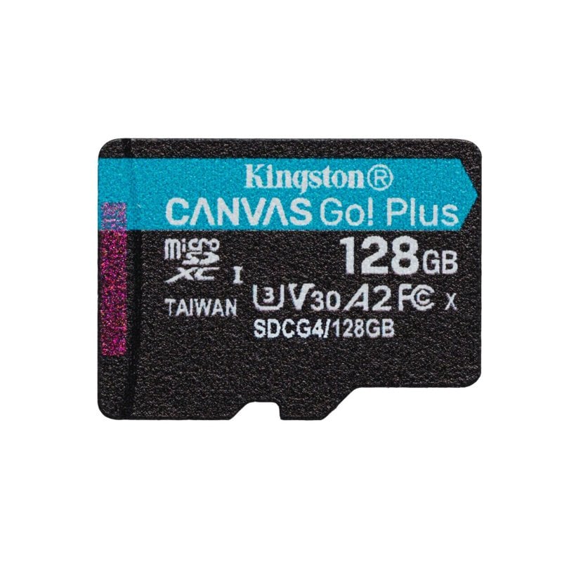 Kingston Kingston 128Go microSDXC Canvas Go Plus Gen4 200R A2 U3 Paquet unique sans ADP
