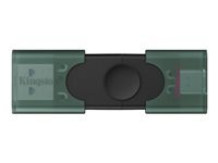 Kingston Clé USB Kingston DataTraveler Duo 128GB USB-A USB-C 3.2 Gen 1 Black Green