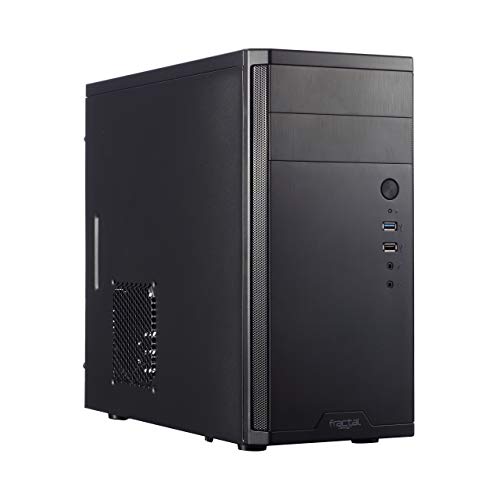 Fractal Design Core 1100 - Mini Tower Computer Case - mATX - High Airflow And Cooling - 1x 120mm Silent Fan Included - Brushed Aluminium - Black
