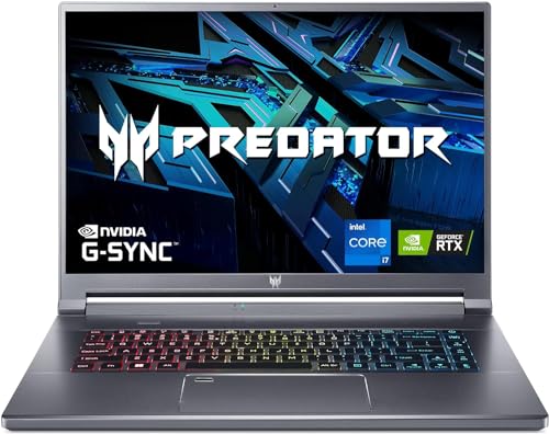 acer Predator Triton 500 SE Gaming Creator Ordinateur portable, 16 WQXGA 240 Hz G-SYNC, Intel i7-12700H, GeForce RTX 3070Ti, 16 Go LPDDR5, 1 To Gen 4x4 SSD, Killer Wi-Fi 6E, lecteur d'empreintes