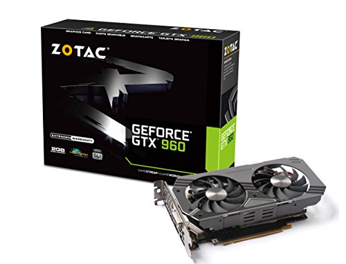 Zotac ZT-90301-10M Carte Graphique Nvidia GeF. GTX960 1177 MHz 2048 Mo PCI-Express Gris
