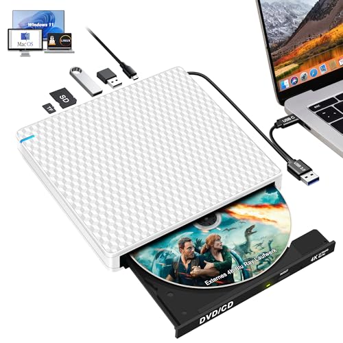 NOLYTH Lecteur Blu-Ray externe 4K USB C UHD Blu-ray graveur externe pour