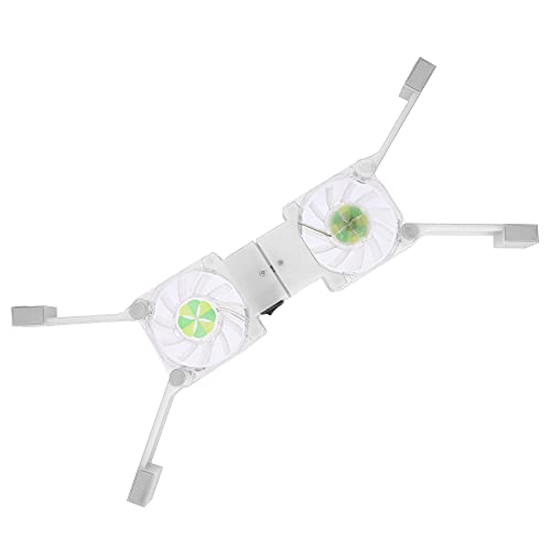 Tapis de refroidissement pour ordinateur portable, antidérapant, lumière bleue, alimentation USB pour ordinateur portable (blanc)