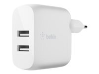 Belkin Chargeur Belkin WCB002VFWH 24W Double USB-A 2 ports White