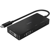 Belkin Adaptateur USB C avec 1x HDMI 4K 1x DisplayPort 1x DVI 1x VGA