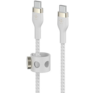 Belkin Boost Charge Pro Flex Cable silicone tresse USB C vers USB C White 1 m
