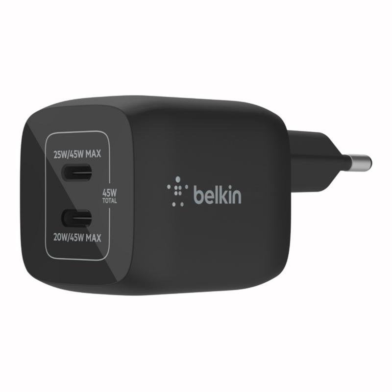 Belkin Chargeur Belkin BoostCharge Pro 2 Ports USB-C 45W Black