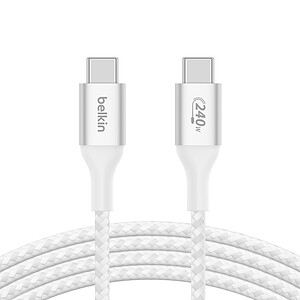 Belkin Cable USB C vers USB C 240W renforce White 2 m