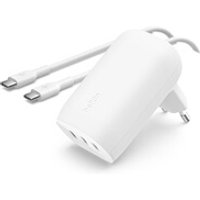 secteur 3 ports USB-C 67W, avec câble d'un mètre USB-C vers USB-C inclus, White.