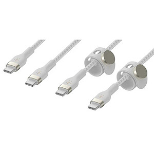 Belkin 2x Boost Charge Pro Flex Cables silicone tresse USB C vers USB C White 1 m
