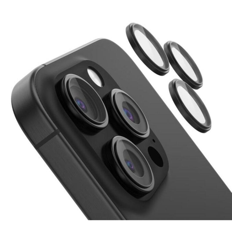Belkin Protector de caméra Belkin ScreenForce pour iPhone 16 Pro et Pro Max, verre trempé 9H, 3 pièces