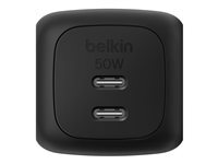 Belkin Chargeur Belkin WCH019kqBK GaN 50 W USB-C double charge rapide Black