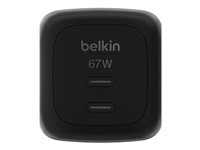 Belkin Chargeur Belkin WCH020kqBK GaN 67 W USB-C double port Black