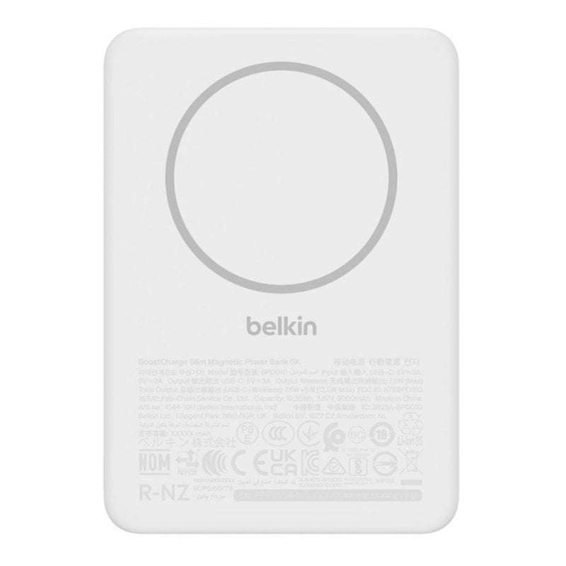 Belkin BOOST CHARGE banque d'alimentation sans fil - minceur - magnetique, USB-C - 15 Watt