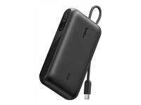 Belkin UltraCharge banque d'alimentation - avec cable integre et ecran - 2 x USB-C, USB - 45 watt