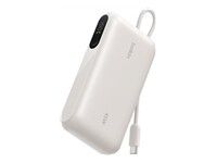 Belkin UltraCharge banque d'alimentation - avec cable integre et ecran - 2 x USB-C, USB - 45 watt