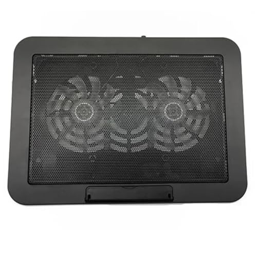 LCQSYE Laptop Cooling Pad Support de Refroidissement pour Ordinateur Portable, Support de Base pour Tablette 12-17 Pouces, Double Ventilateur, Tampon de Refroidissement Refroidisseur Ordinateur