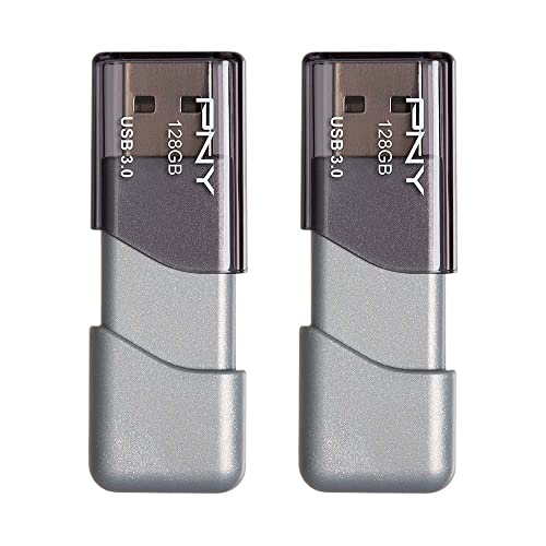 PNY Lot de 2 clés USB 3.0 Turbo Attaché 3 128 Go
