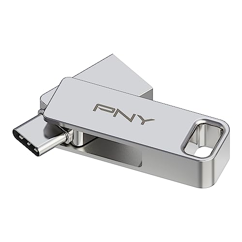 Pny DUO LINK lecteur USB flash 64 Go USB Type-A USB Type-C 3.2 Gen 1 (3.1 Gen 1) Acier inoxydable