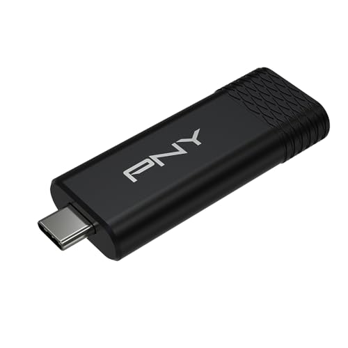 PNY Clé USB 3.2 Gen 2 512GB Pro Elite V3™ Type-C® - Jusqu'à 1000 Mo s en Lecture, Jusqu'à 800 Mo s en Écriture, Idéale pour Le Stockage et Le Transfert de Données Professionnels, Design Métal, USB-C
