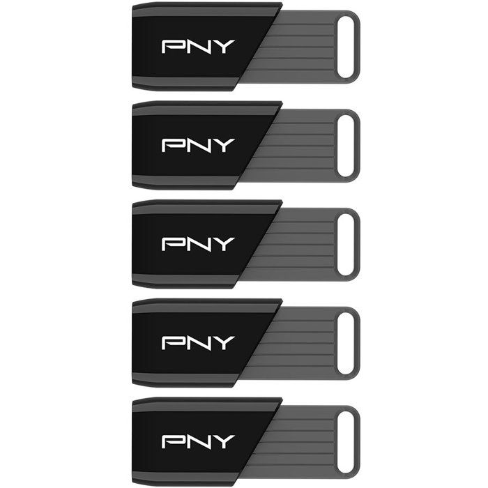 Pack de 5 Cles USB 3.2 - PNY - Attache X - 32 Go - Jusqua 130 Mo s