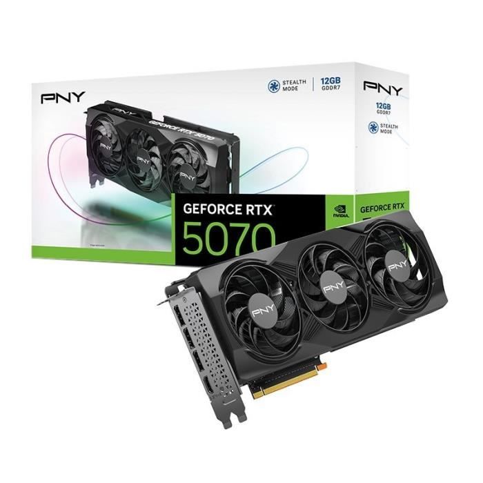 PNY - - GEFORCE RTX 5070 - 12Go - Triple Fan DLSS 4