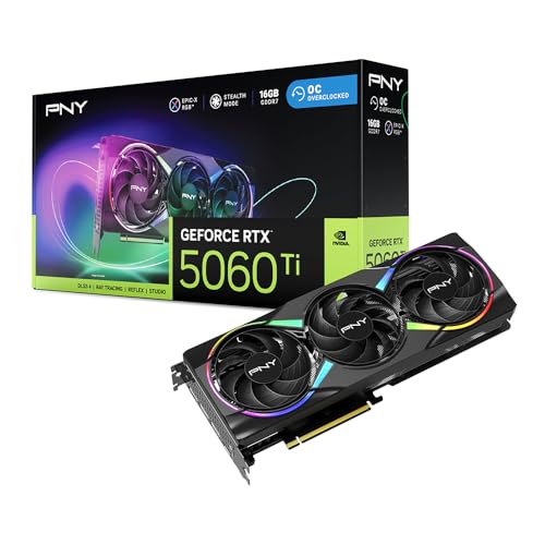 Pny PNY GeForce RTX 5060 Ti EPIC-X RGB Overclockée Triple Ventilateur 16 Go GDDR7 Reflex 2 RTX AI DLSS4