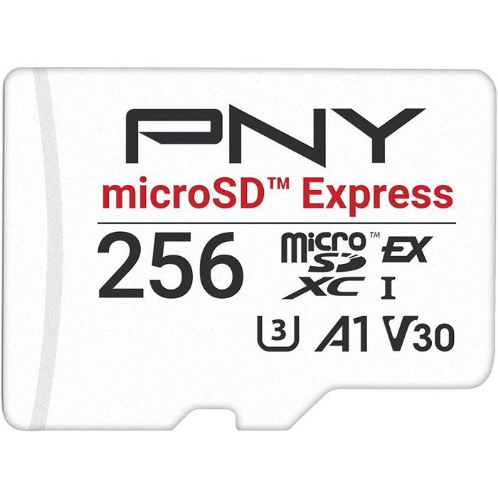 PNY microSD Express - Carte memoire microSDXC - 256 Go - UHS-I U3 V30 A1 - 890 750 Mo s
