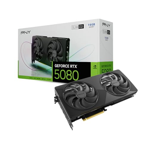 PNY Carte Graphique GeForce RTX™ 5080 16Go Slim Dual Fan 2-Slot