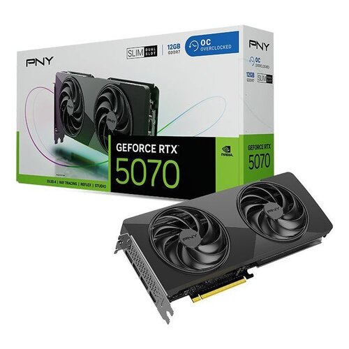PNY - - NVIDIA Blackwell - GeForce RTX 5070 SLIM OC Dual Fan - 12 Go