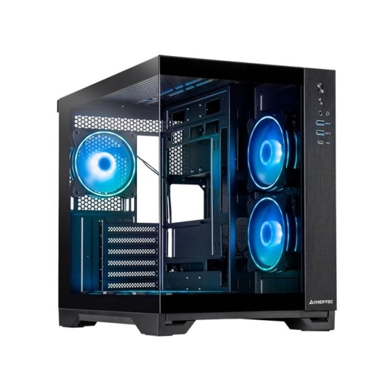 Chieftec Boîtier PC Chieftec Visio GM-30B-TG-OP Black ATX micro ATX Verre Trempé