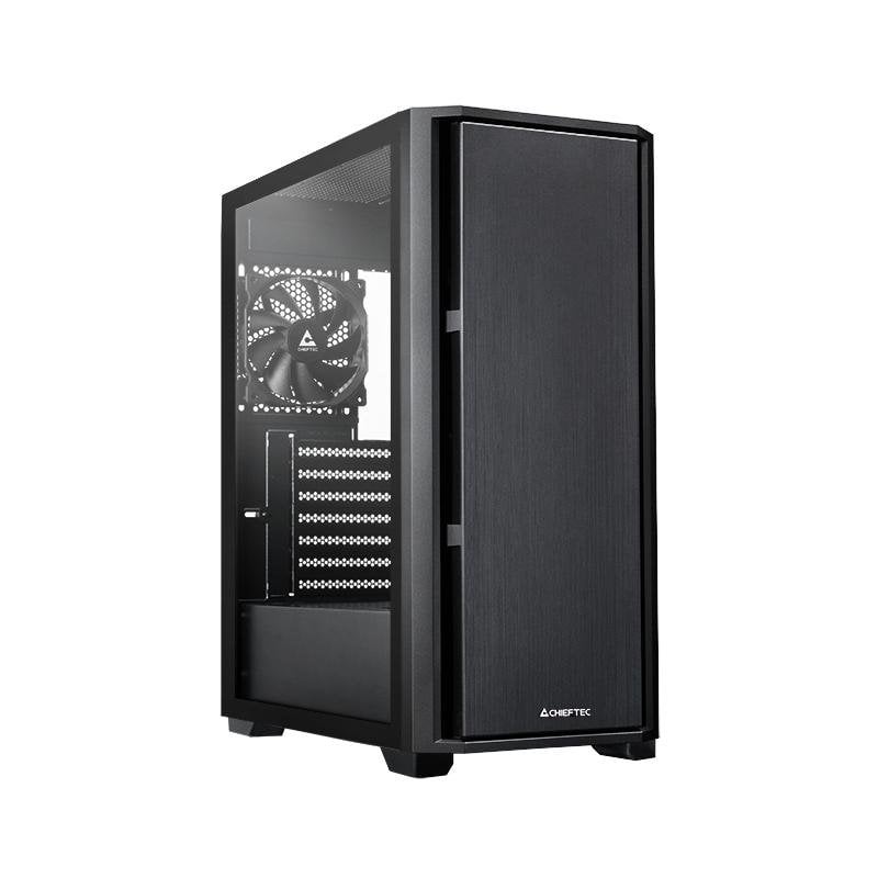 Chieftec Boîtier PC Chieftec AS-02B-TG-OP Midi Tower Black avec Vitre Trempée