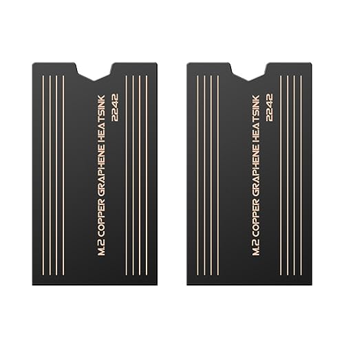 CRFFZ Dissipateur thermique SSD 2242 en métal - Plaques de refroidissement en cuivre pour tous les utilisateurs et scénarios - Dissipateur thermique en métal