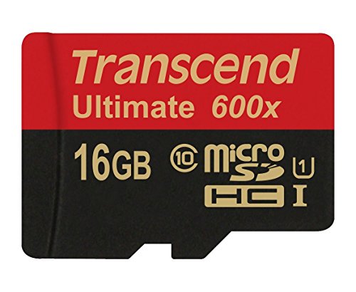 Transcend Carte Mémoire microSDXC 16 Go Classe 10 UHS-I 600x (Ultimate) TS16GUSDHC10U1