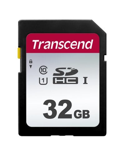 Transcend Carte mémoire Transcend 300S 32GB SDHC Classe 10 UHS-I U1 V30 Noire