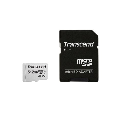 Transcend 512GB microSD w adapter UHS I U3 A1
