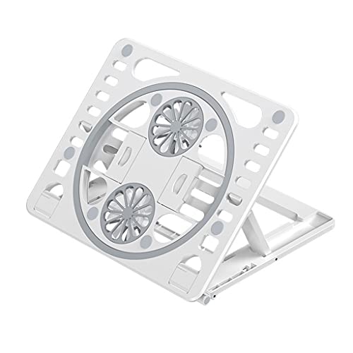 Kaeltsyn de Refroidissement pour Ordinateur Portable, Bureau, lit, canapé, avec 2 Ventilateurs, Pliable, ABS Silicone antidérapant, de Bureau, Coussin de Refroidissement pour Ordinateur