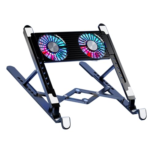 Support de refroidissement pour ordinateur portable à LED - Ventilateur externe pliable - Dissipation de la chaleur