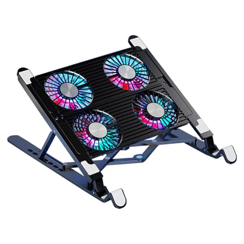 Support de refroidissement pour ordinateur portable à LED - Ventilateur externe pliable - Dissipation de la chaleur