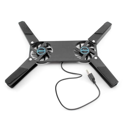 plateau de refroidissement aptop Plaque de refroidissement pour ordinateur portable avec doubles ventilateurs de 60mm, support de refroidissement pour ordinateur portable Ventilé pour Ordinateur Porta