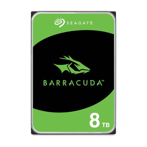 Seagate BarraCuda 8To, Disque dur interne HDD, 3.5 pouces, SATA 6 Goit s, 5 400 tr min, 256 Mo de mémoire cache, pour PC de bureau, Ouverture facile, Services Rescue (ST8000DMZ04)