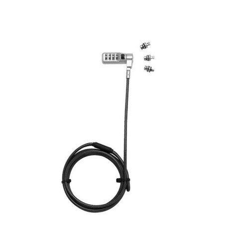 DICOTA Cable de verrouillage - 2 m - Pre-Regle - 4 chiffres - Black - Acier