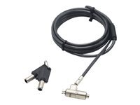 Dicota Cable antirrobo Dicota D31886 2 m Kensington 2 llaves caucho zinc acero negro plata